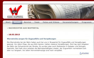 Bildschirmfoto von radiowuppertal.de